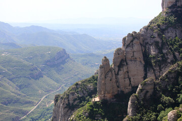 Fototapeta premium Rocks around Montserrat monastery, near Barcelona, Catalonia, Spain