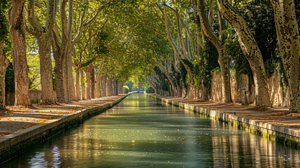 The Canal du Rhone a Sete a canal  - obrazy, fototapety, plakaty