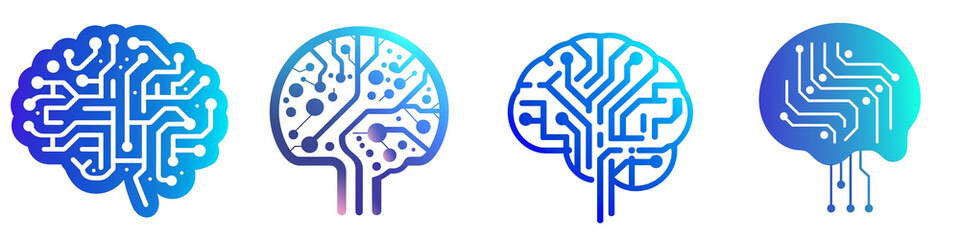 Machine Learning clipart collection, symbol, logos, icons isolated on transparent background