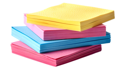 Sticking notes isolated on transparent background, PNG, Ai