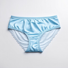 Blue female panties isolated on white background. Clipping path included.