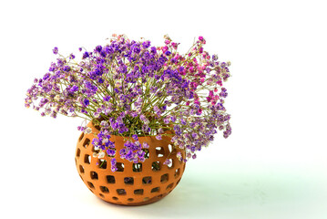 A bouquet of gypsophila small flowers with various flowers