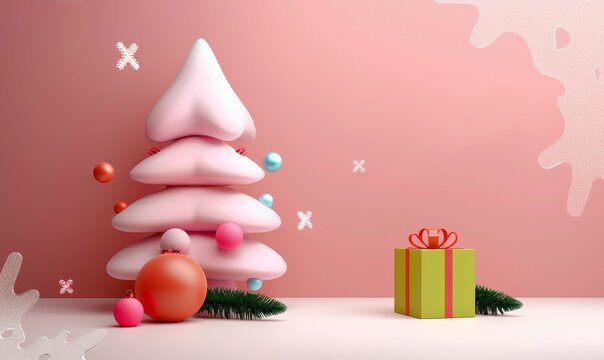 Christmas holiday tree. Merry Christmas and Happy New Year background