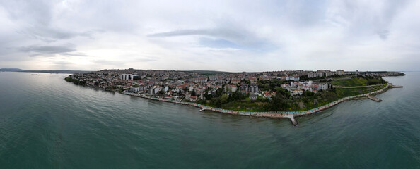 Aerial view Tekirdag coastline turkey 