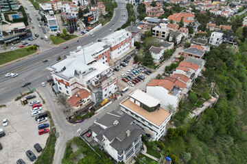 Aerial view Tekirdag of city mosque