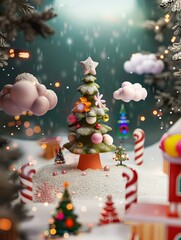 Christmas holiday tree. Merry Christmas and Happy New Year background