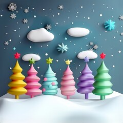 Fototapeta na wymiar Christmas holiday tree. Merry Christmas and Happy New Year background