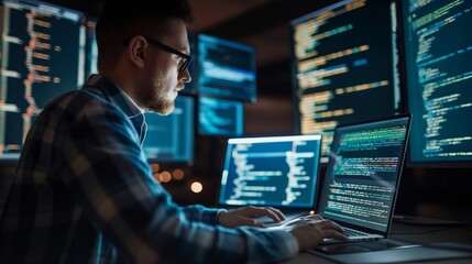 The entrepreneur constantly monitors and verifies data security in the data center, responding to potential threats and improving protection systems to prevent security breaches.