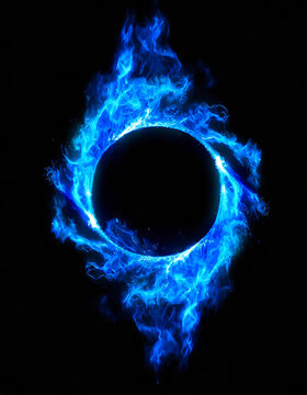 Image of a ring of cold blue flame