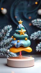 Christmas holiday tree. Merry Christmas and Happy New Year background