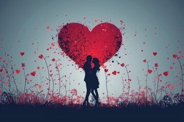Modern Romantic Art: Trendy Valentine Designs and Stylish Graphics for Love Celebrations, Featuring Artistic Expressions and Emotions