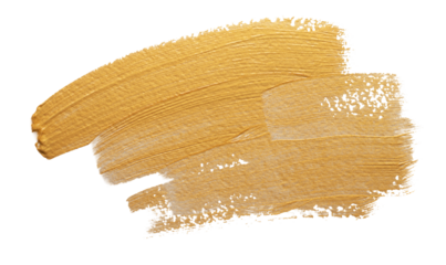 Thick golden brushstroke on white, dynamic for banners and modern art.