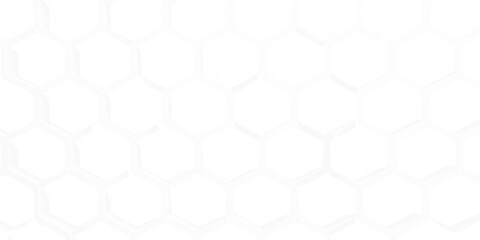white futuristic hexagon background isolated on white or transparent png