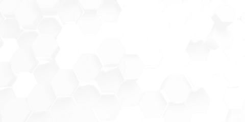white futuristic hexagon background isolated on white or transparent png