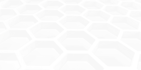 white futuristic hexagon background isolated on white or transparent png