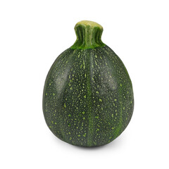 Png with transparent background ready to use - round zucchini with shadow. 