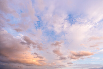 Panoramic view of sunset golden and blue sky nature background.
Colorful dramatic sky with cloud at...