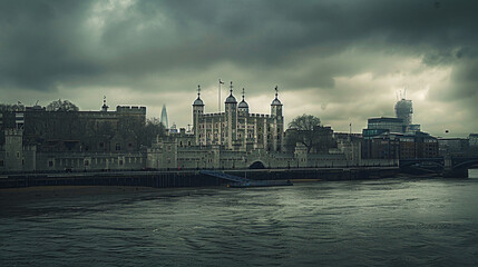 View of River Thames and Tower of London from Tower