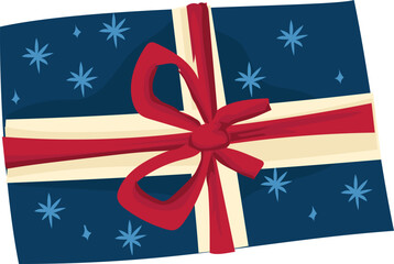 Gift cartoon on a transparent background.