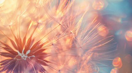 Vintage effect Copper abstract dandelion flower background