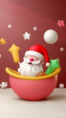 Christmas Santa Claus. Merry Christmas and Happy New Year background