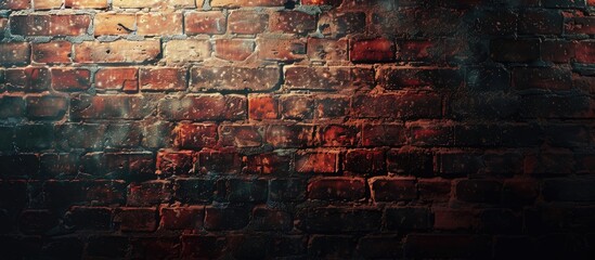 Texture background of a brick wall with a blurred and toned effect