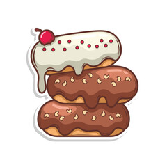 Delicious donut vector hand draw illustration