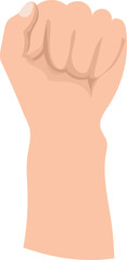 Hand vote on a transparent background.

