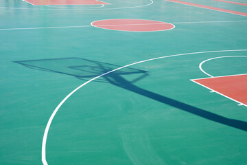 Outdoor basketball court, school basketball court