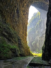 Three Natural Bridges (Wulong Karst National Park) is located in Wulong City, Chongqing in China....