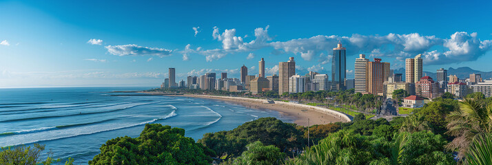 Great City in the World Evoking Durban in South Africa - obrazy, fototapety, plakaty