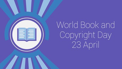 World Book and Copyright Day web banner design 
