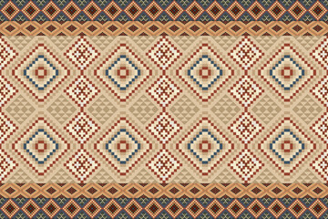 	
Navajo tribal vector seamless pattern. Native American ornament. Ethnic South Western decor style. Boho geometric ornament. Vector seamless pattern. Mexican blanket, rug. Woven carpet illustration.