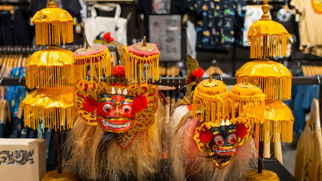 Bali March 2024 &acirc;&euro;&ldquo; Colorful Traditional demon ogoh-ogoh Balinese in Denpasar Airport, Bali, Indonesia