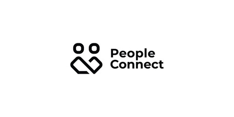 Creative People Connect Logo. Minimal Together Unity Logo Diversity. Partnership Logo Icon Symbol Vector Design Inspiration.