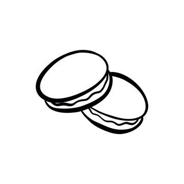 black and white macaron cake