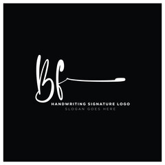 BF initials Handwriting signature logo. BF Hand drawn Calligraphy lettering Vector. BF letter real estate, beauty, photography letter logo design.