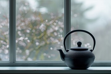 Teapot on the window