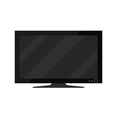PNG, Wall mounted wide plasma black LED tv isolated on transparent background. TV digital, modern blank LCD screen, display, panel. Large mock up computer monitor. Stylish illustration.