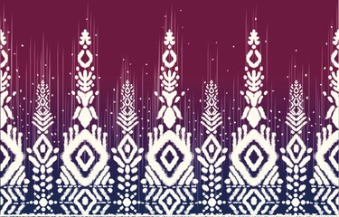 abstract ikat art seamless pattern folk embroidery aztec geometric art,geometric ethnic, African Ikat paisley embroidery. Navajo, seamless pattern traditional, tribal motifs abstract vector. - obrazy, fototapety, plakaty