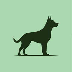 Dog vector silhouette