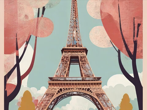 Eiffel tower collage