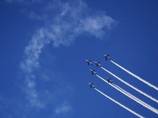 入間航空祭のブルーインパルス
