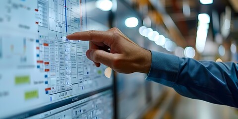 Professional Using Interactive Tablet to Effectively Manage Remote Project Workflows and Team