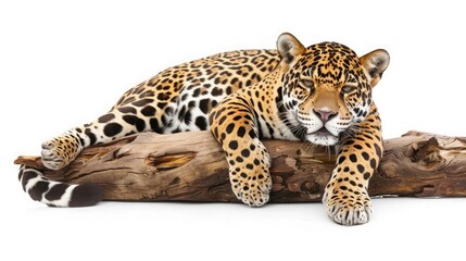 cute and funny baby Jaguar sticker on a white background