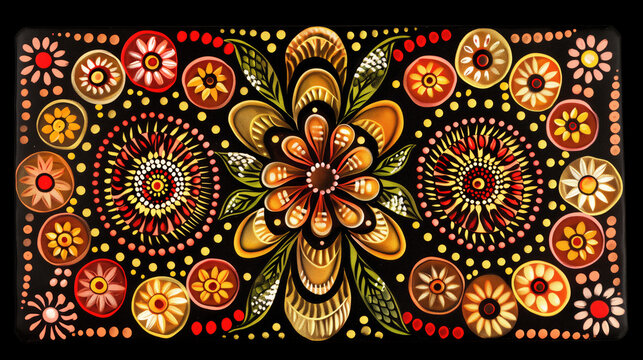 floral bot art background mandala - by generative ai