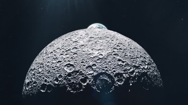 Planet Earth Rising From Behind the Moon