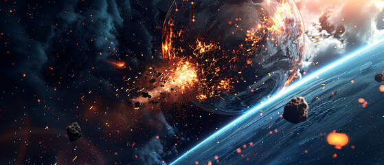 Meteor Impact On Earth Fired Asteroid In Collision 