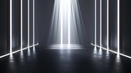 Obraz premium Abstract background with dark white light rays