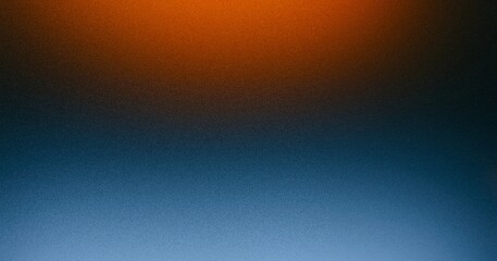 Dark black orange blue , a rough abstract retro vibe background template or spray texture color gradient shine bright light and glow , grainy noise grungy empty space